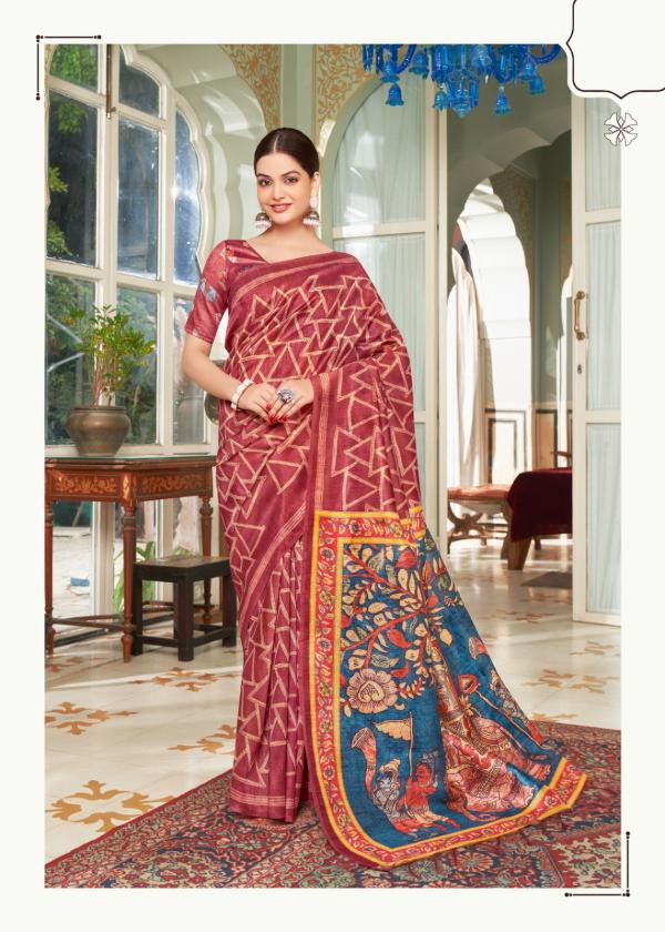 Shreyans Madhubani Paints Printed Fancy Silk Saree Collection